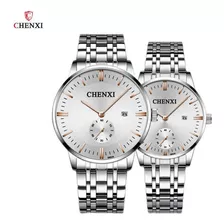 Reloj De Cuarzo Luminoso Chenxi, Casual, Para Pareja, 2 Piez