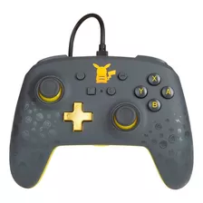 Control Powera Enhanced Wired Para Switch Pikachu Grey Color Gris