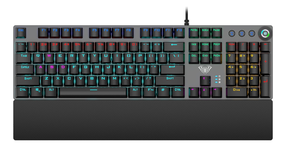 AULA F2058 BLACK SW BLUE INGLÉS