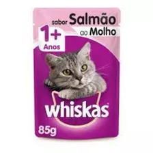 Ração Úmida Whiskas Para Gatos Adultos Sabor Salmão 85g
