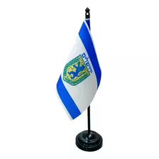 Bandeira Pedestal P/ Mesa Cidade De Jerusalém Pano Oficial 