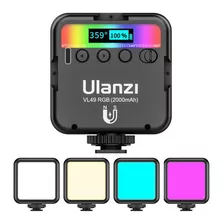 Lámpara 49 Led Rgb Foto Video Celular Cámara Tik Tok Ulanzi Color De La Estructura Negro