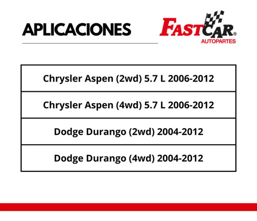 2 Amortiguadores Traseros Chrysler Aspen 4wd 5.7 L 2006-2012 Foto 4