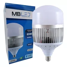 Lâmpada Led Bulbo 65w Luz Fria 6500k Alta Potência (kit 30)