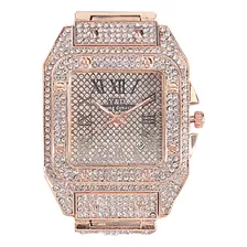 Reloj De Mujer Moderno Para Hombre Lleno De Diamantes, Pulse