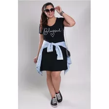 Vestido Plus Size Modinha Tik Tok Blogueira Grande Algodão