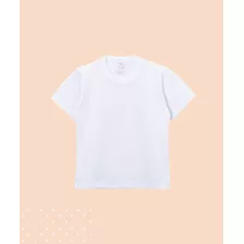 Remera Algodón Naranjo Lisa Blanca Colegial 2 Al 16