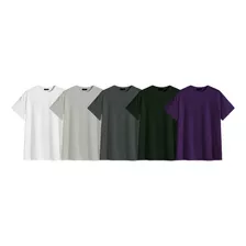 Playera Oversize Paquete De 5 Pzs Colores Vivos Comodas