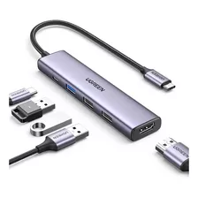  Ugreen 15495 Color Gris Oscuro Adaptador Multipuerto Usb