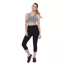 Calza Deportiva Mujer Crop Color Negro Corona