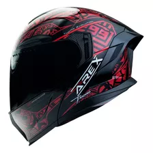 Casco Abatible Negro Rojo / Mica Tinteada