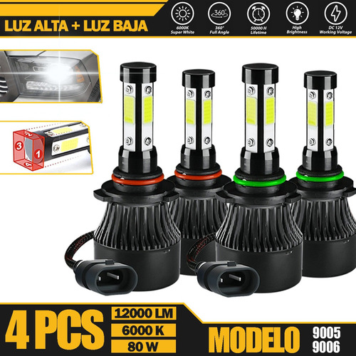 Kit De Focos Led Luz Alta Y Baja 28000 Lm 6500 K Para Dodge Dodge Viper