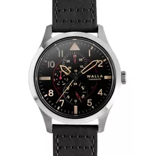 Reloj Hombre Pulsera Walla Timekeeper Steel Black Seiko 