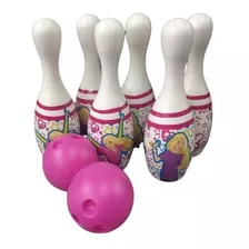 Juego De Bolos Bowling Barbie Original Miniplay Casa Valente