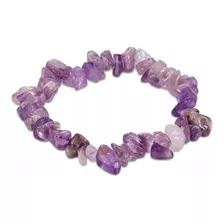 Pulsera Manilla Piedra Natural Amatista Picada 