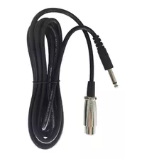 Cabo Microfone Xlr X P10 Mono Preto 4 Metros