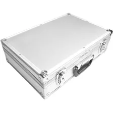 Maleta Aluminio Case Porte Média Reforçada 42x28x12cm Alça