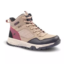 Botas Jaguar Trekking Mujer 3047 Beige Bordo - Onda Sports