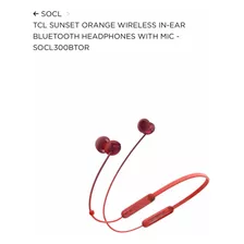 Tcl Auriculares Socl300bt Sunset Orange Bluetooth 17 Horas