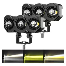 Par Faros Auxiliares Lupa Led Focos Luz 240w Para Coche Moto