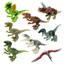 Dinossauros (combo Com 8) Brinquedo Bloco De Montar 