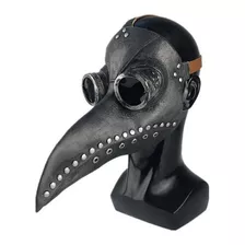 Plague Doctor Máscara Pájaros Largo Nariz Pico, Negro