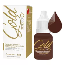 Pigmento Mag Color Gold 5ml Micropigmentação - Cores Cor Castanho Escuro