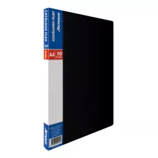 Folder A4 Negro 3 Unidades | Catálogo A4 Con 10 Micas 