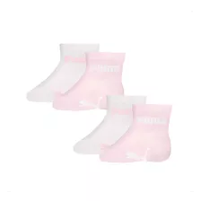 Kit 4 Pares Meias Puma Cano Curto Bebê Algodão Penteado