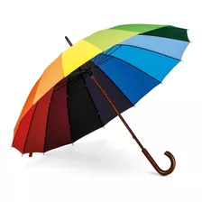 Guarda Chuva Grande Reforçado Arco Iris 16 Varetas Sombrinha