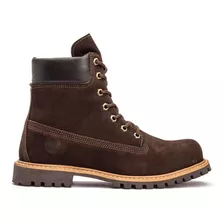 Bota Timberland Em Couro Solado De Borracha Antiderrapante