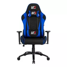 Cadeira De Escritório Dt3sports Mizano Gamer Ergonômica Azul Com Estofado De Couro Sintético