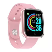 Smartwatch Magiabrás D20 Plus Relógio Inteligente Smartband 2 1.3 Caixa 40mm De Plástico Rosa, Pulseira Rosa D20s