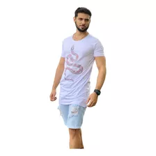 Camiseta Oversized Longline Camisa Blusa Masculina 