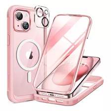 Funda Para iPhone 15 6,1'' Miracase, Apta P/ Magsafe, Rosa