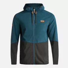 Poleron Hombre Stripes Nano-f Full Zip Hoody Petroleo Lippi