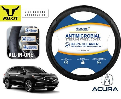 Funda Cubrevolante Negro Antimicrobial Acura Mdx 2021 Foto 4