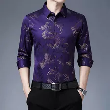 Camisas De Diseñador Para Hombre, Estampado De Dragón Chino,