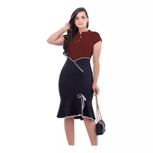 Conjunto Saia Sino Midi Peplum + Blusa Renda Moda Evangélica