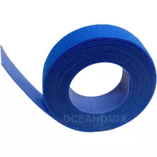 Organizador De Cabos Dupla Face Azul 3,65mt Marca Velcro