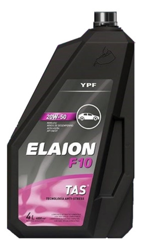 Aceite Para Motor Ypf Mineral Elaion F10 20w-50 X 4l
