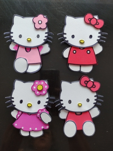 Aplique De Hello Kitty En Goma Eva X 10 U.