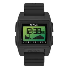 Relógio Nixon Base Tide Pro Black/green Positi Tábua Da Maré