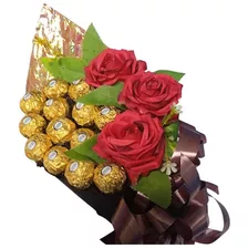 Flores E Chocolates Presente Para Namorada Esposa Amiga