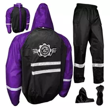 Impermeable Moto Siliconado Resortado Traje Rino Bicicleta