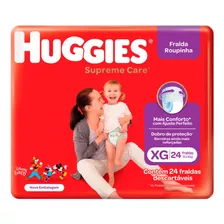 Fralda Huggies Supreme Care Roupinha Xg Pacote 24 Unidades