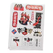 Cartela Adesivo Decorativo De Parede Rebelde Rbd Novela Cor Colorido