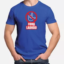 Camiseta Camisa Baby Look Fora Lula Brasil 100% Algodão Md3