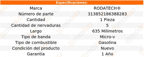 1- Banda Accesorios Micro-v Sc 4 Cil 1.9l 1993/1999 Rodatech Foto 2