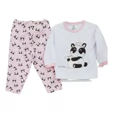 Pijama Longo Menina Infantil Tam 1 Ao 8 Bicho Molhado
